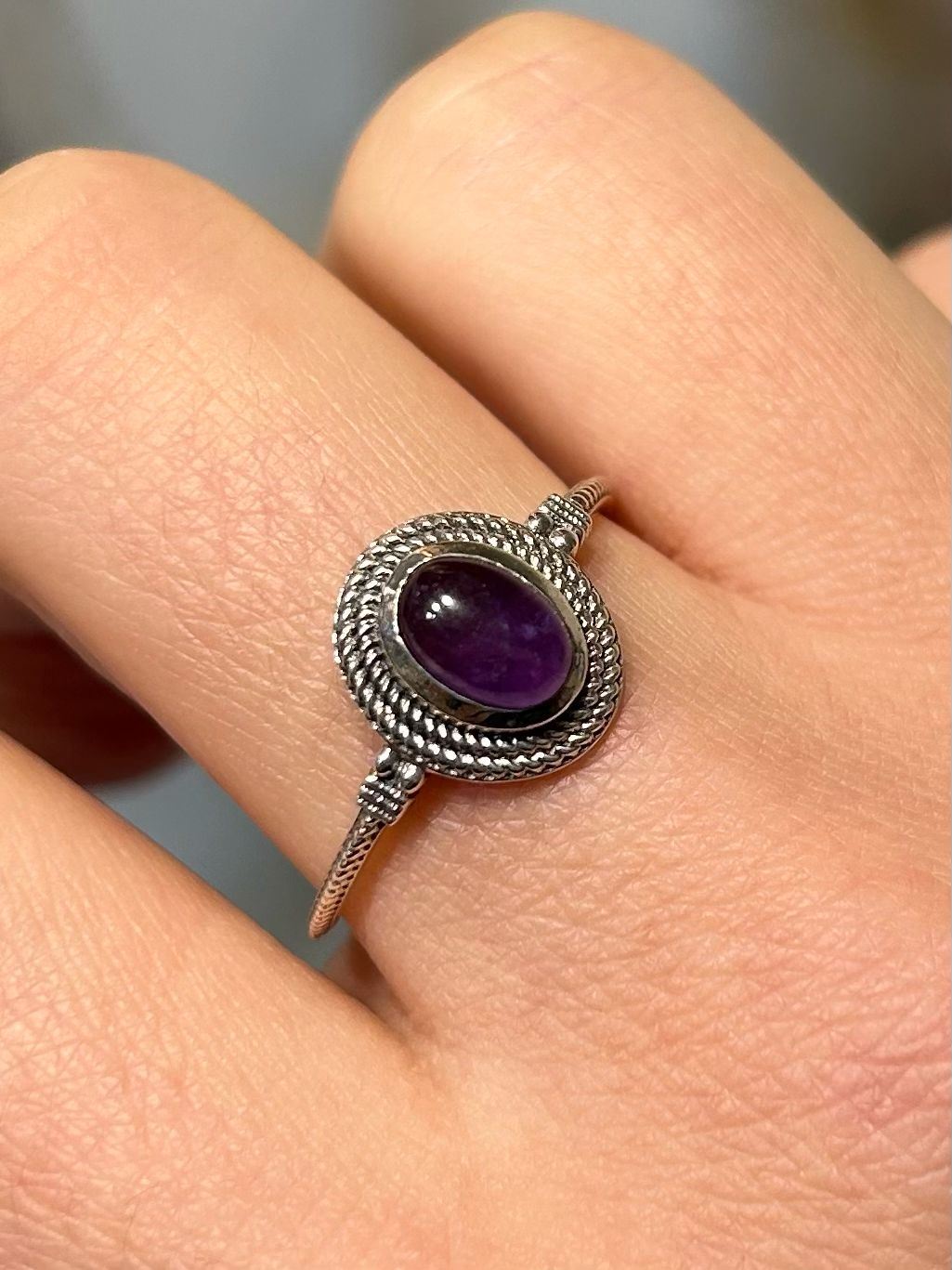 Amethist ring zilver 925 (maat 19) Amethist ring zilver 925 (maat 19)