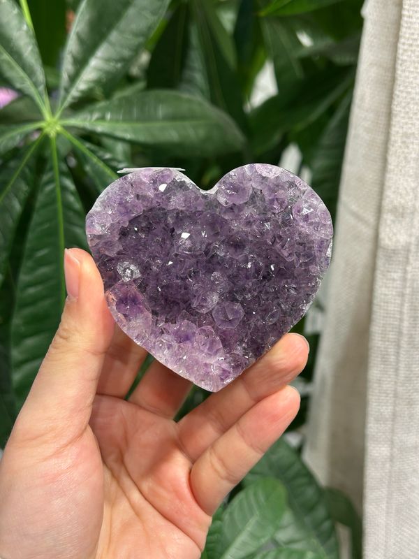 #73 ruw amethist hart