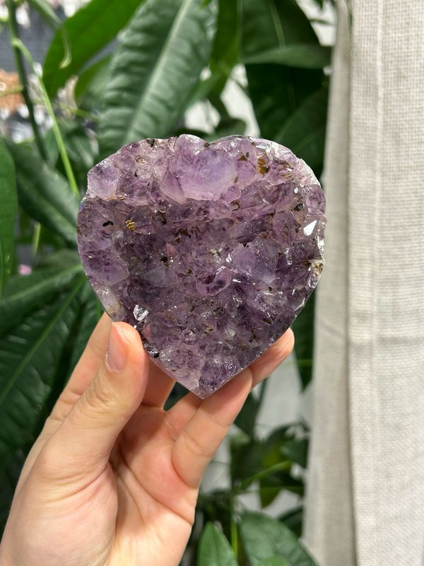 #87 ruw amethist hart