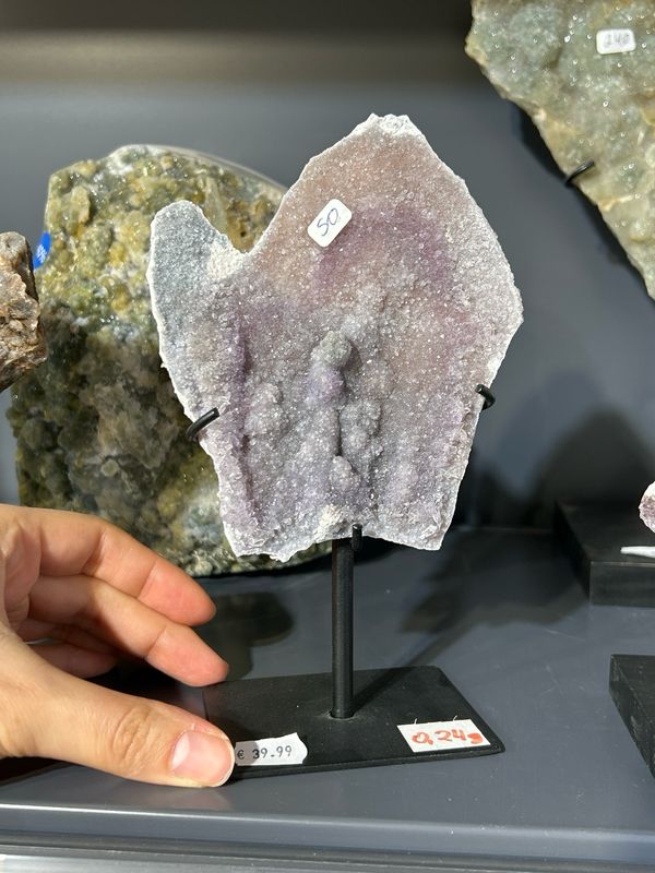 Druzy Chalcedoon op standaard