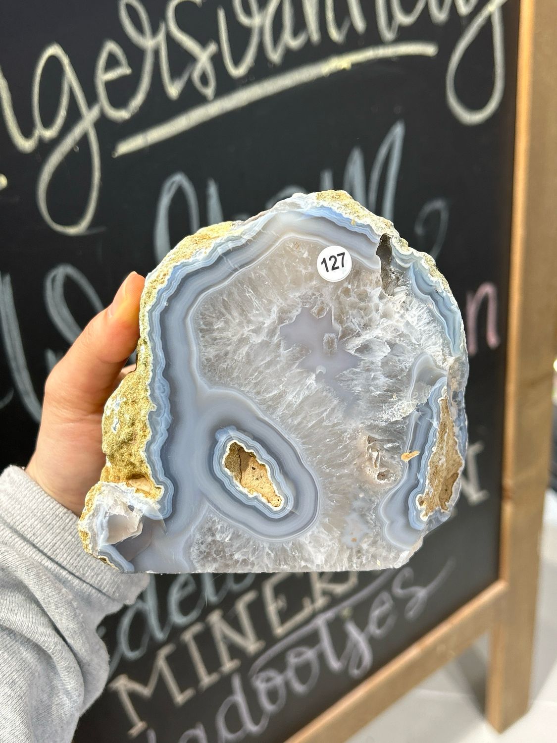 Grote agaat waxinelichtjes houder Grote agaat waxinelichtjes houder