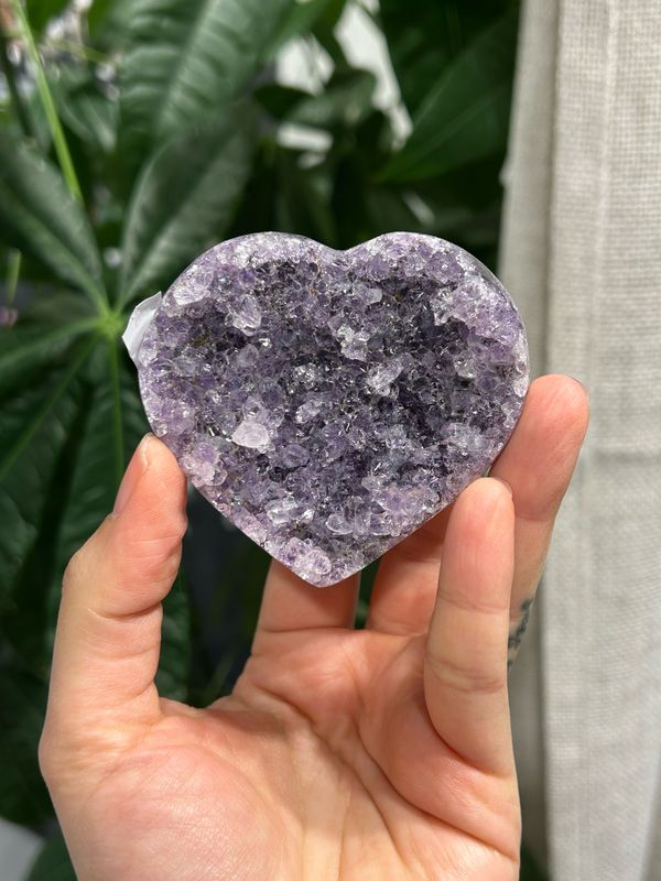 #80 ruw amethist hart