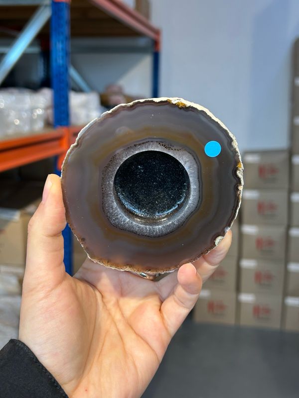 Agaat theelicht houder