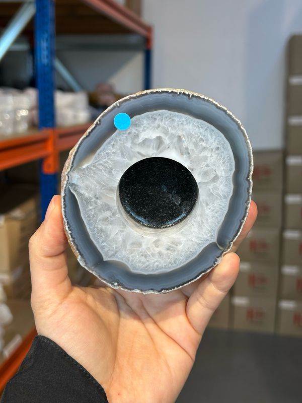 Agaat theelicht houder