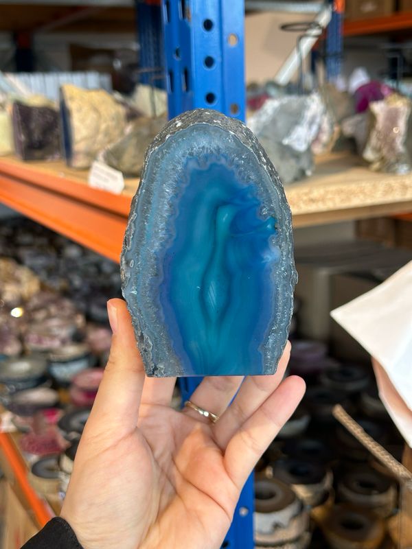 Agaat theelicht houder (gekleurd)