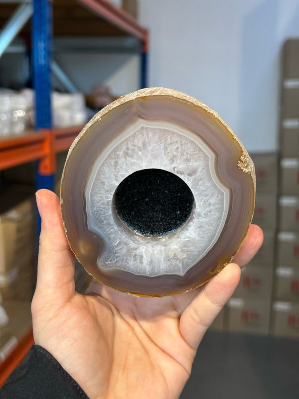 Agaat theelicht houder