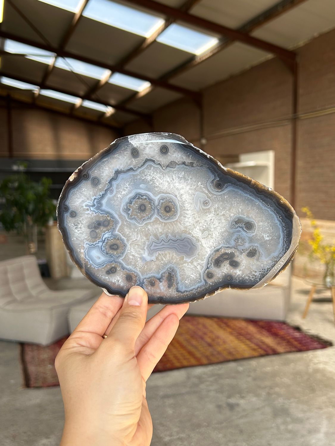 Agaat schijf (Smiley) Agaat schijf (Smiley)