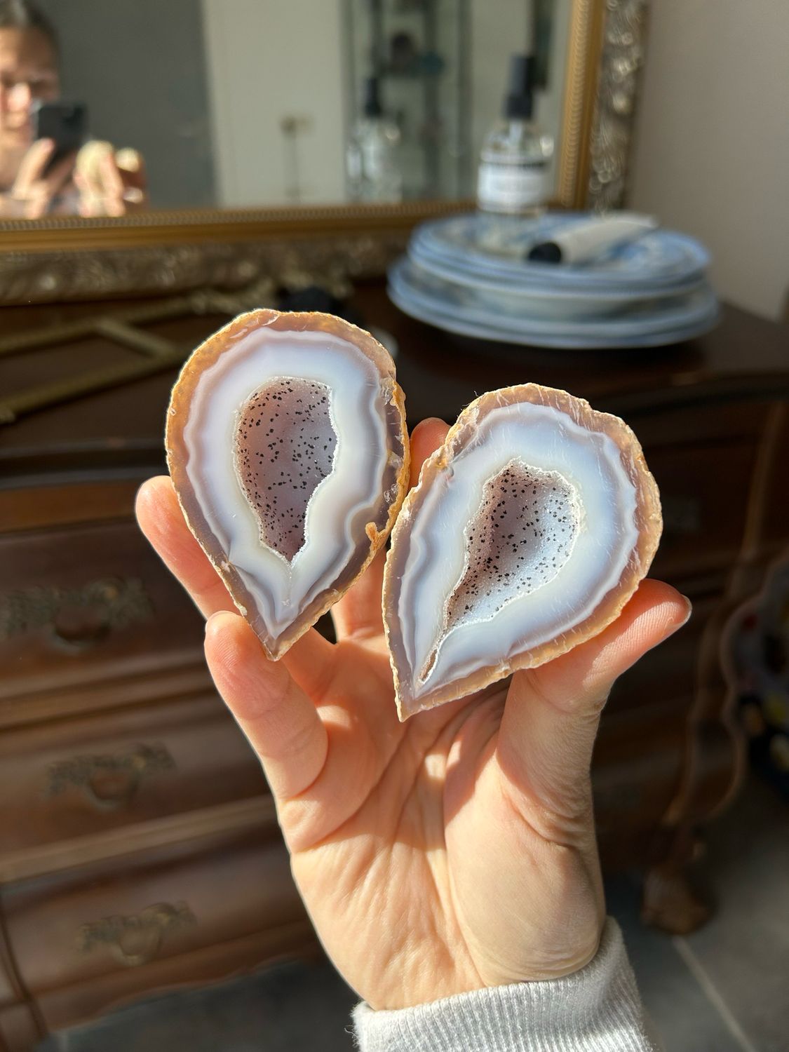 Agaat paar (2 stuks)