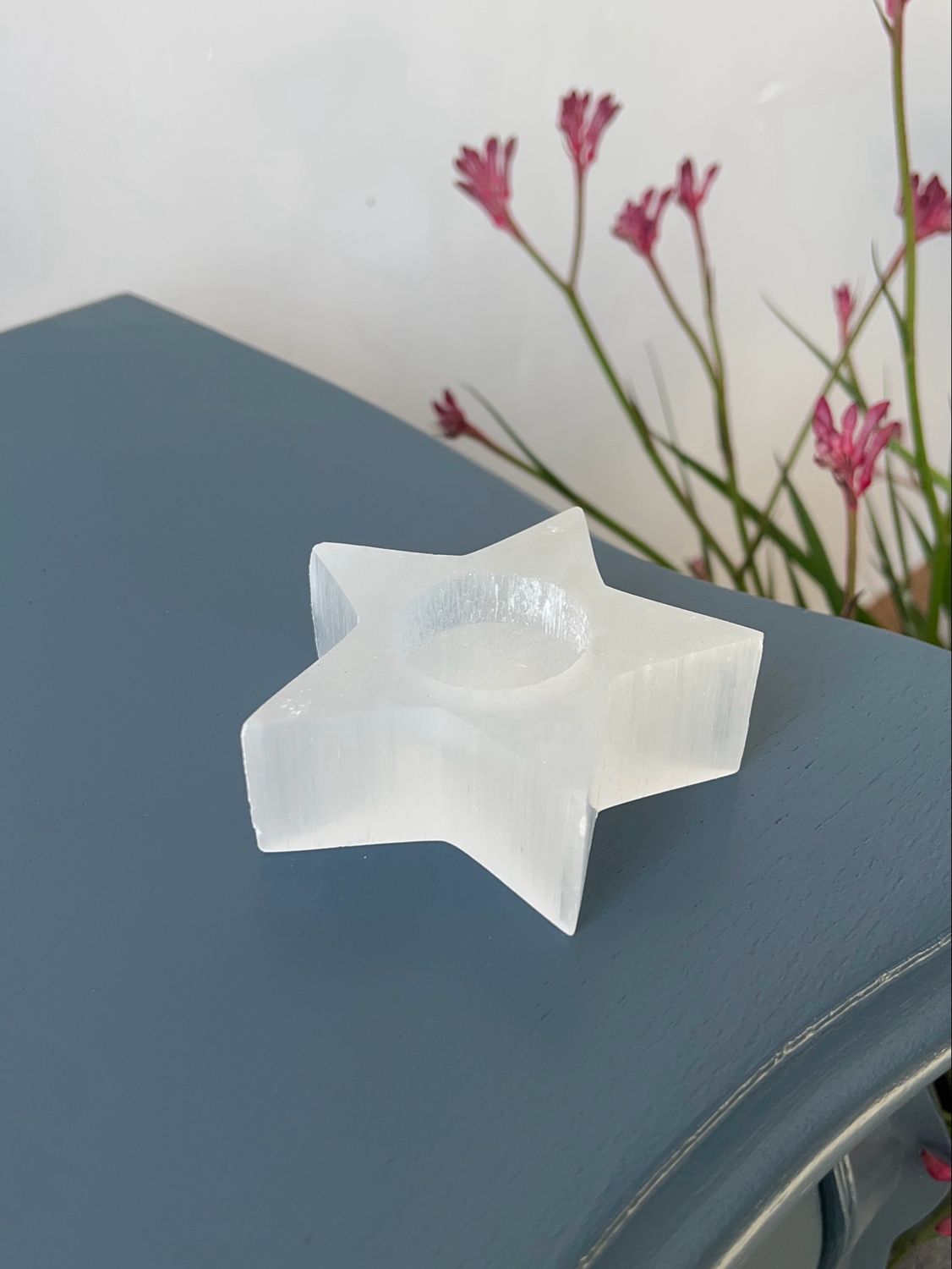 Seleniet waxinelichtjes houder (ster) Seleniet waxinelichtjes houder (ster)