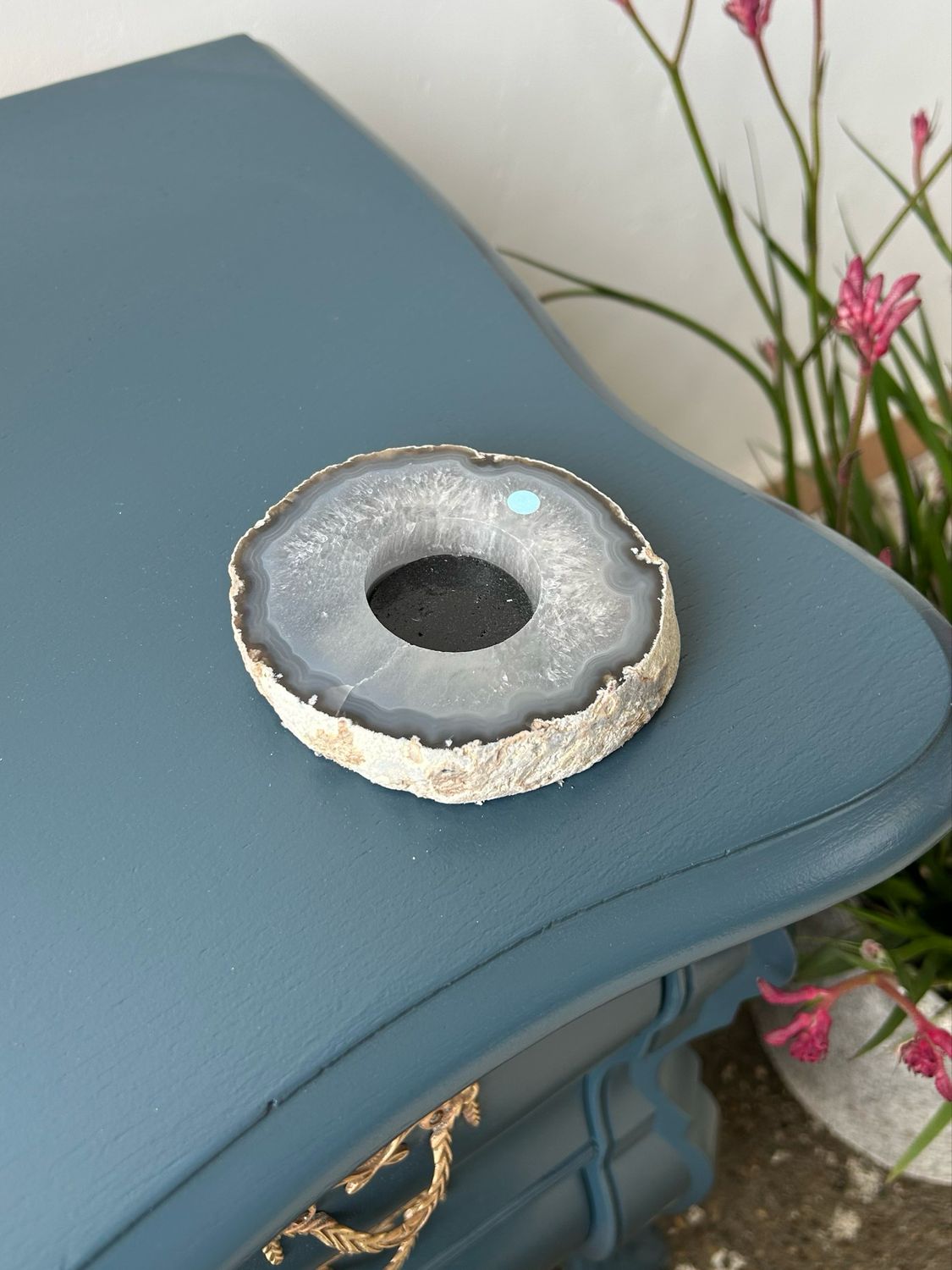 Agaat waxinelichtjes houder