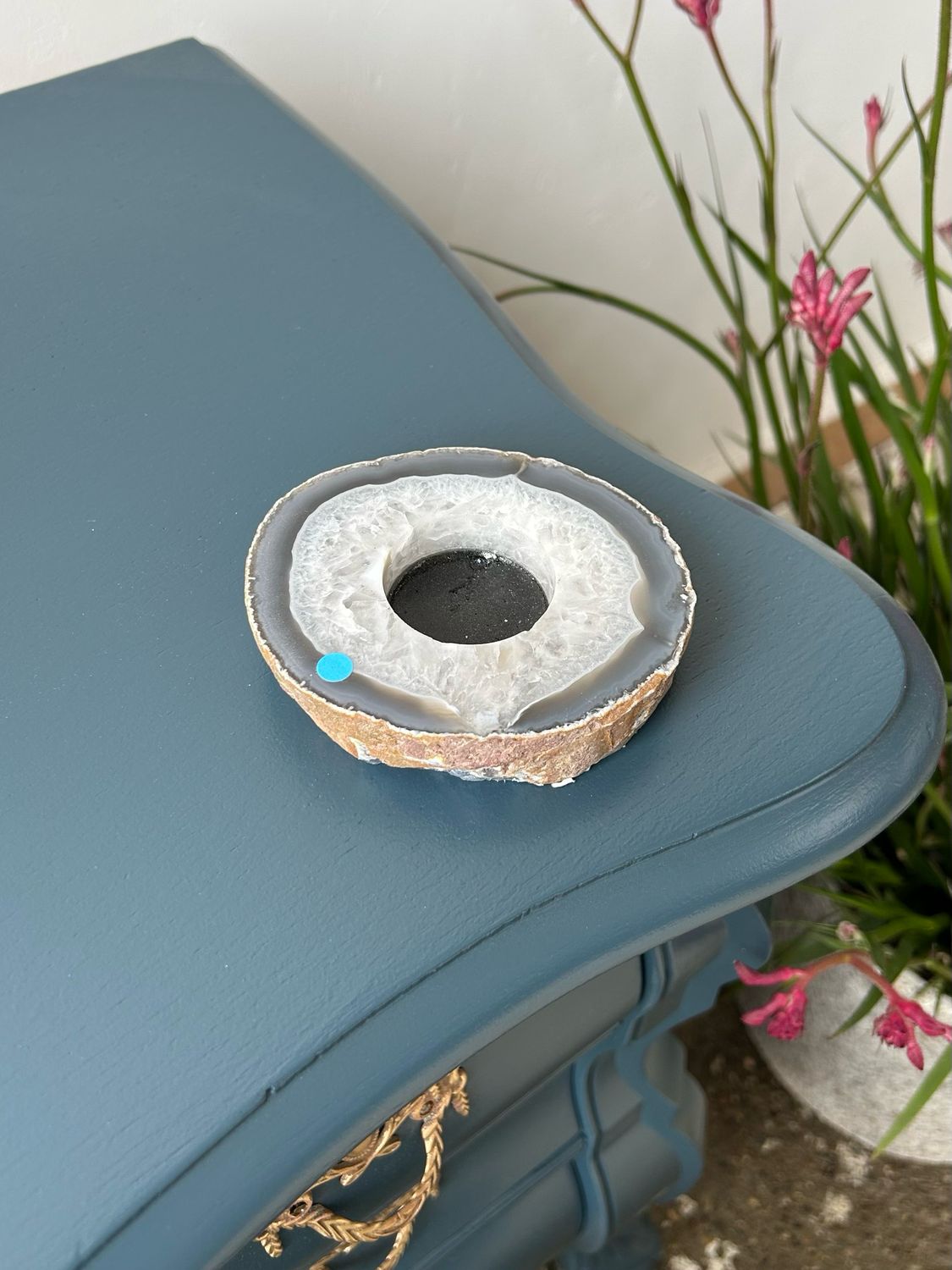 Agaat waxinelichtjes houder