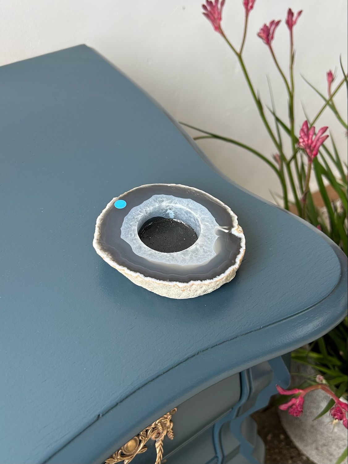 Agaat waxinelichtjes houder