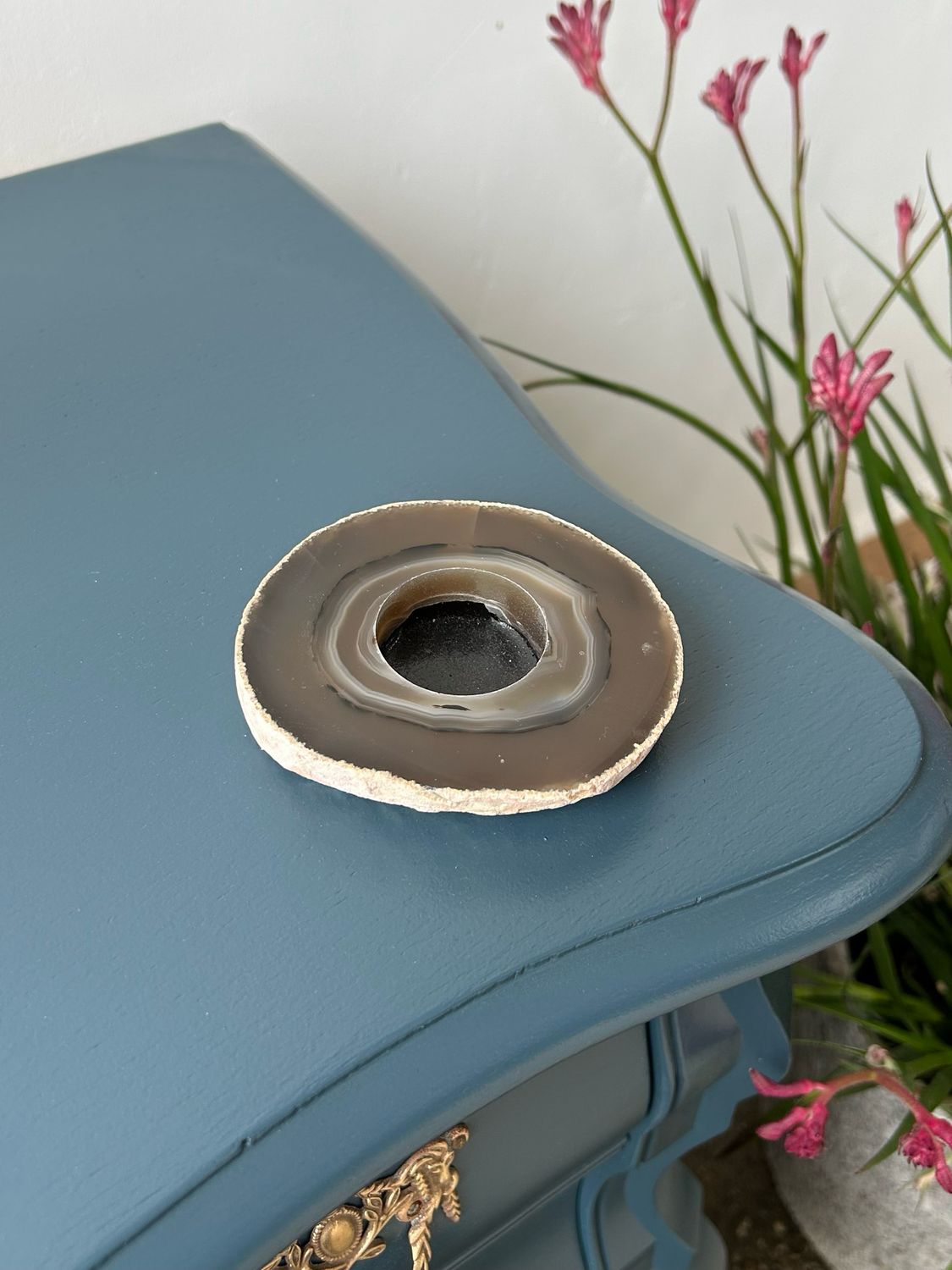 Agaat waxinelichtjes houder