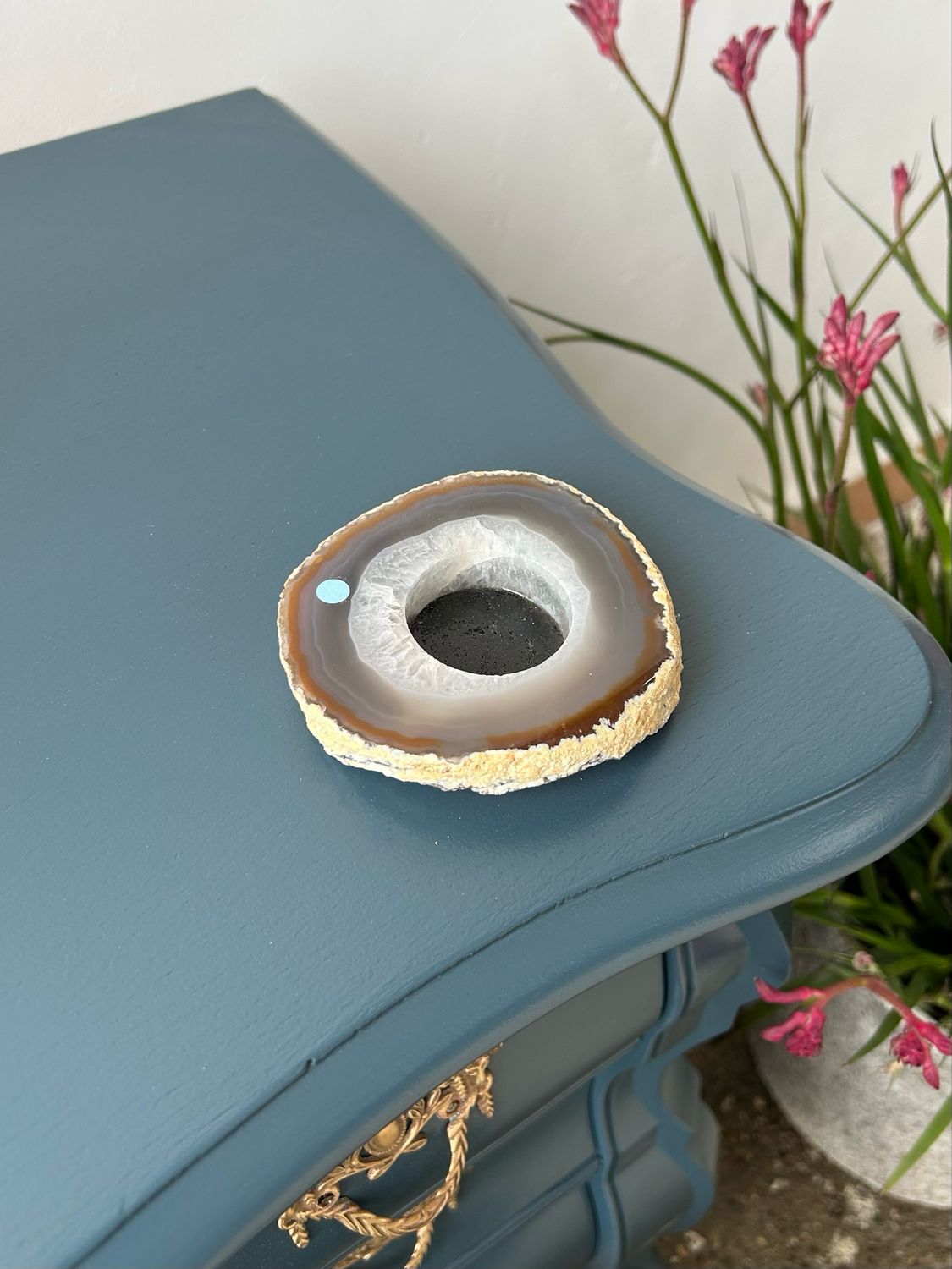 Agaat waxinelichtjes houder