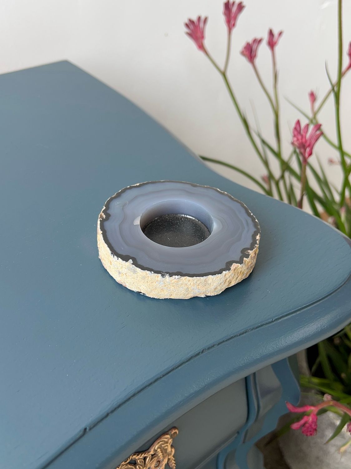 Agaat waxinelichtjes houder