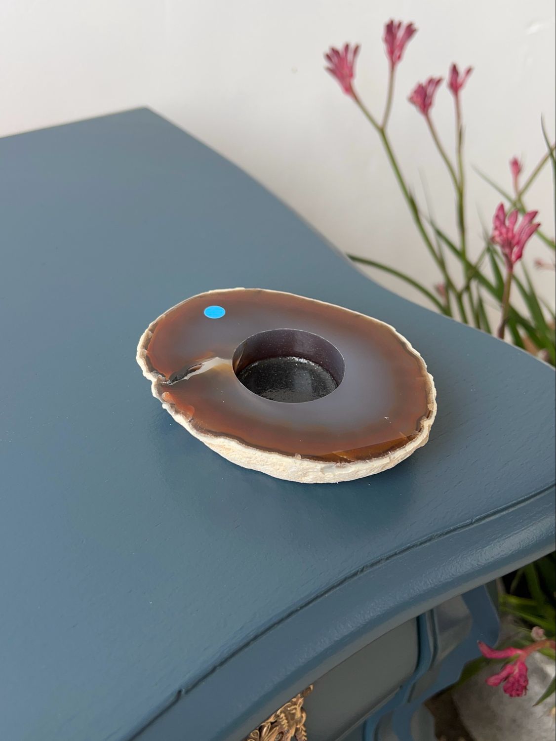 Agaat waxinelichtjes houder