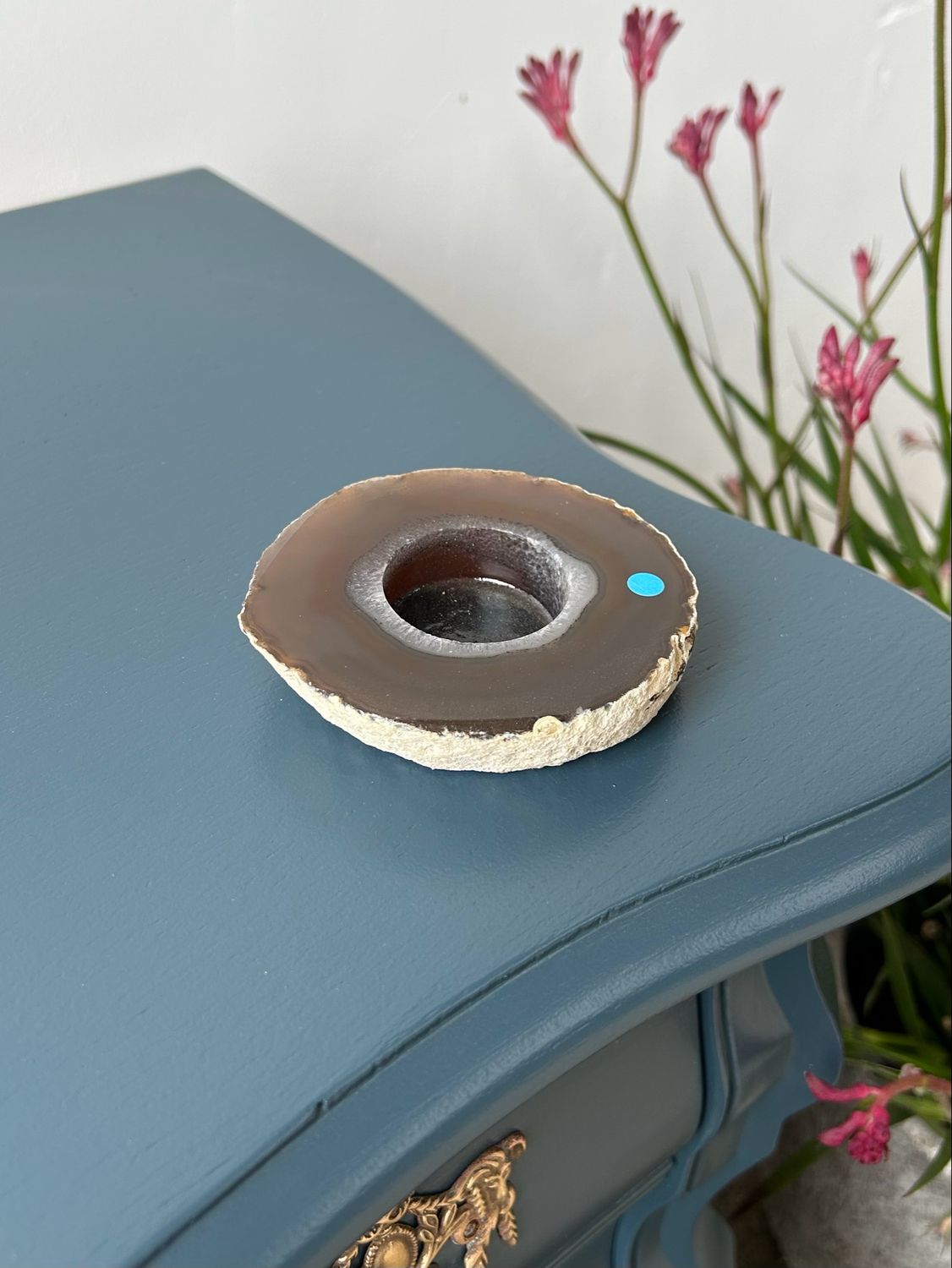 Agaat waxinelichtjes houder