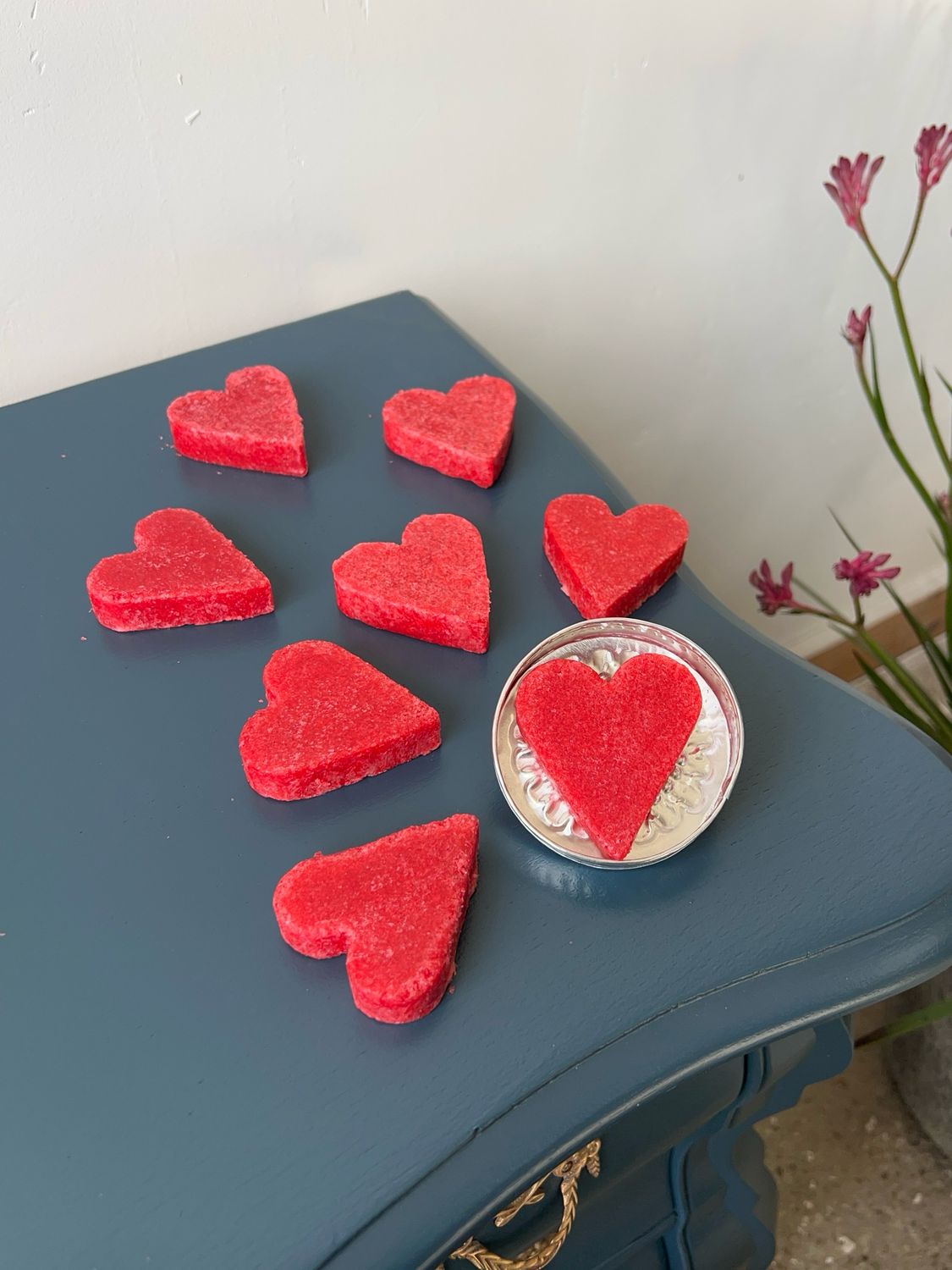 Amber geurblokje hartjes vorm