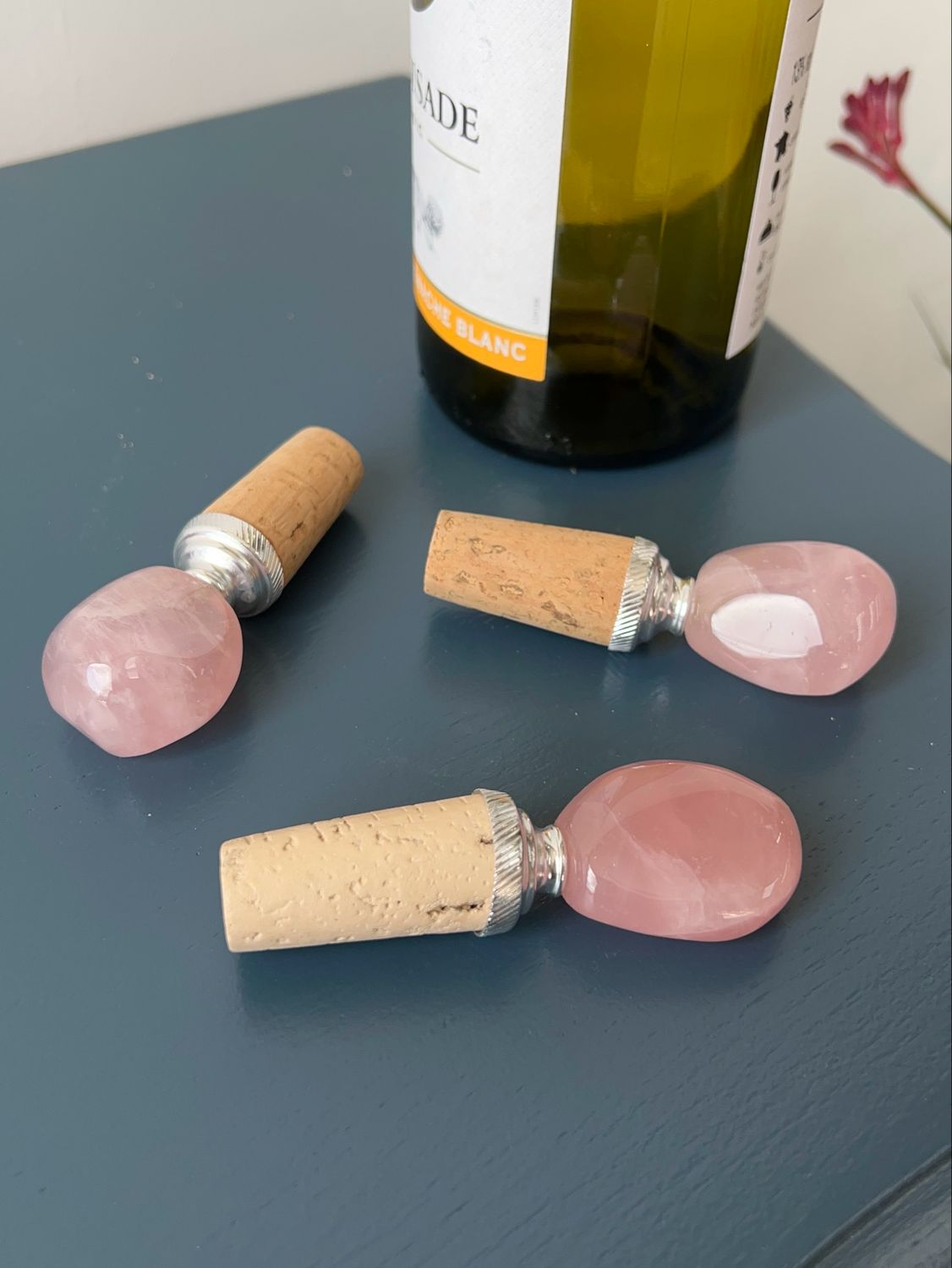 Wijnstopper met rozenkwarts