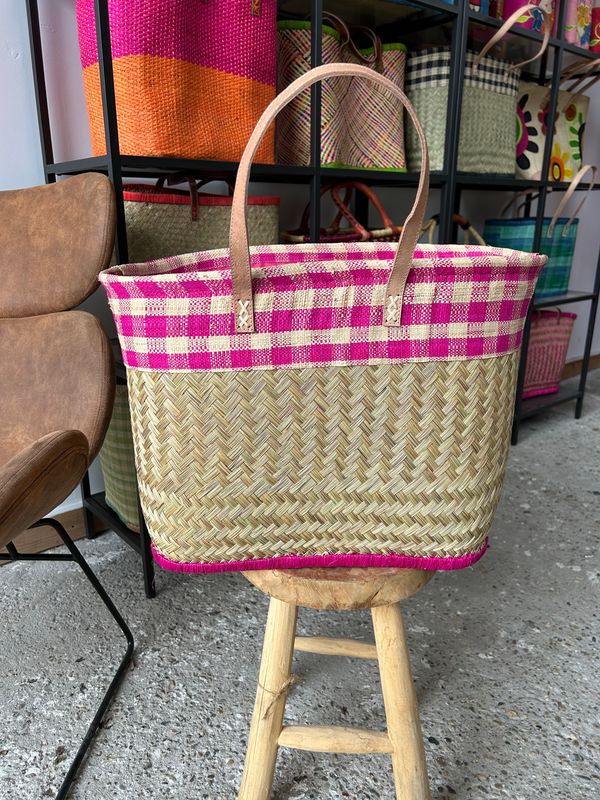 Picnic Pink - Handmade (boodschappen) tas