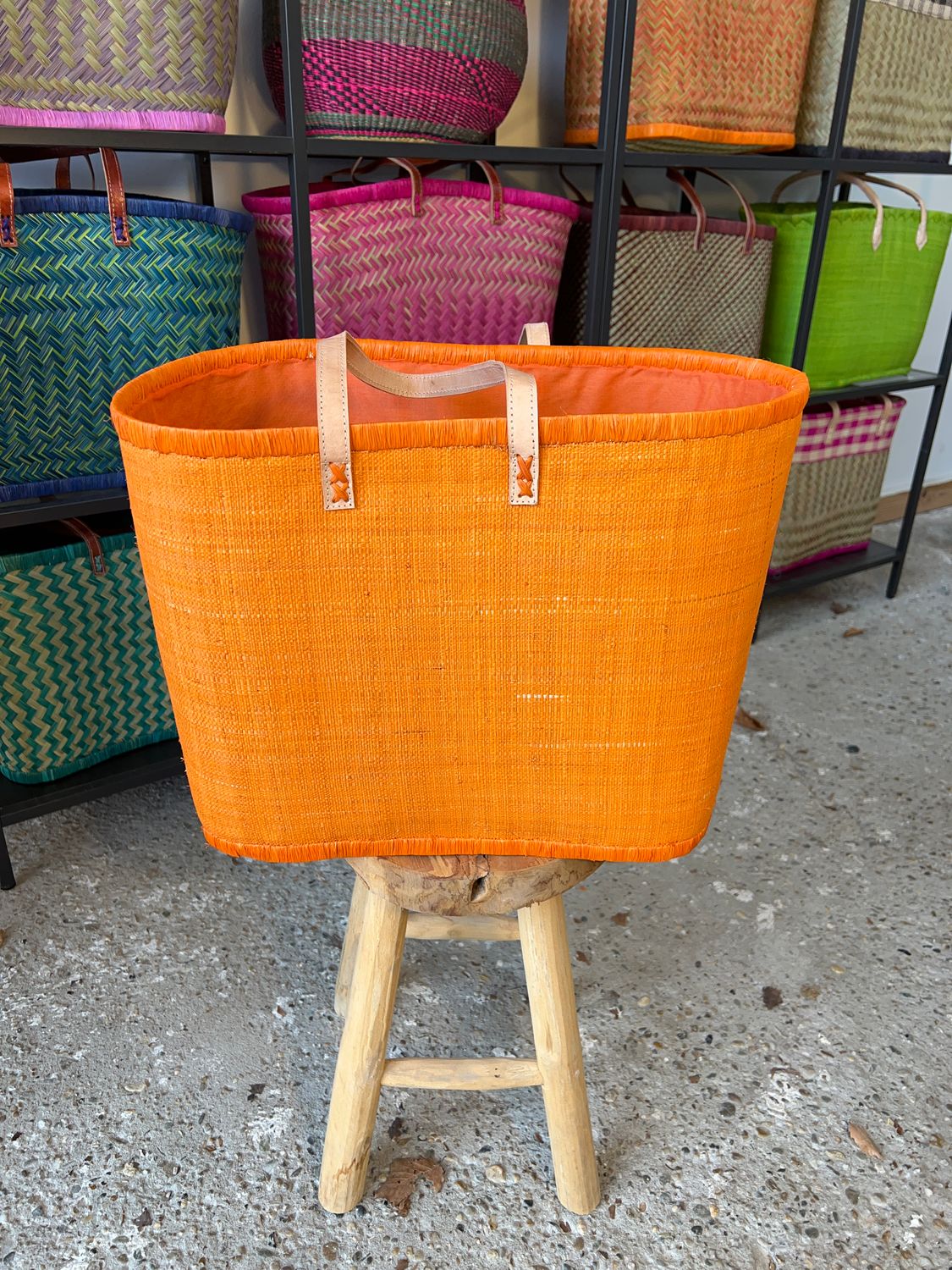 Orange Pop - Handmade (boodschappen) tas