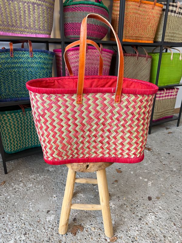 Cherry Red - Handmade (boodschappen) tas