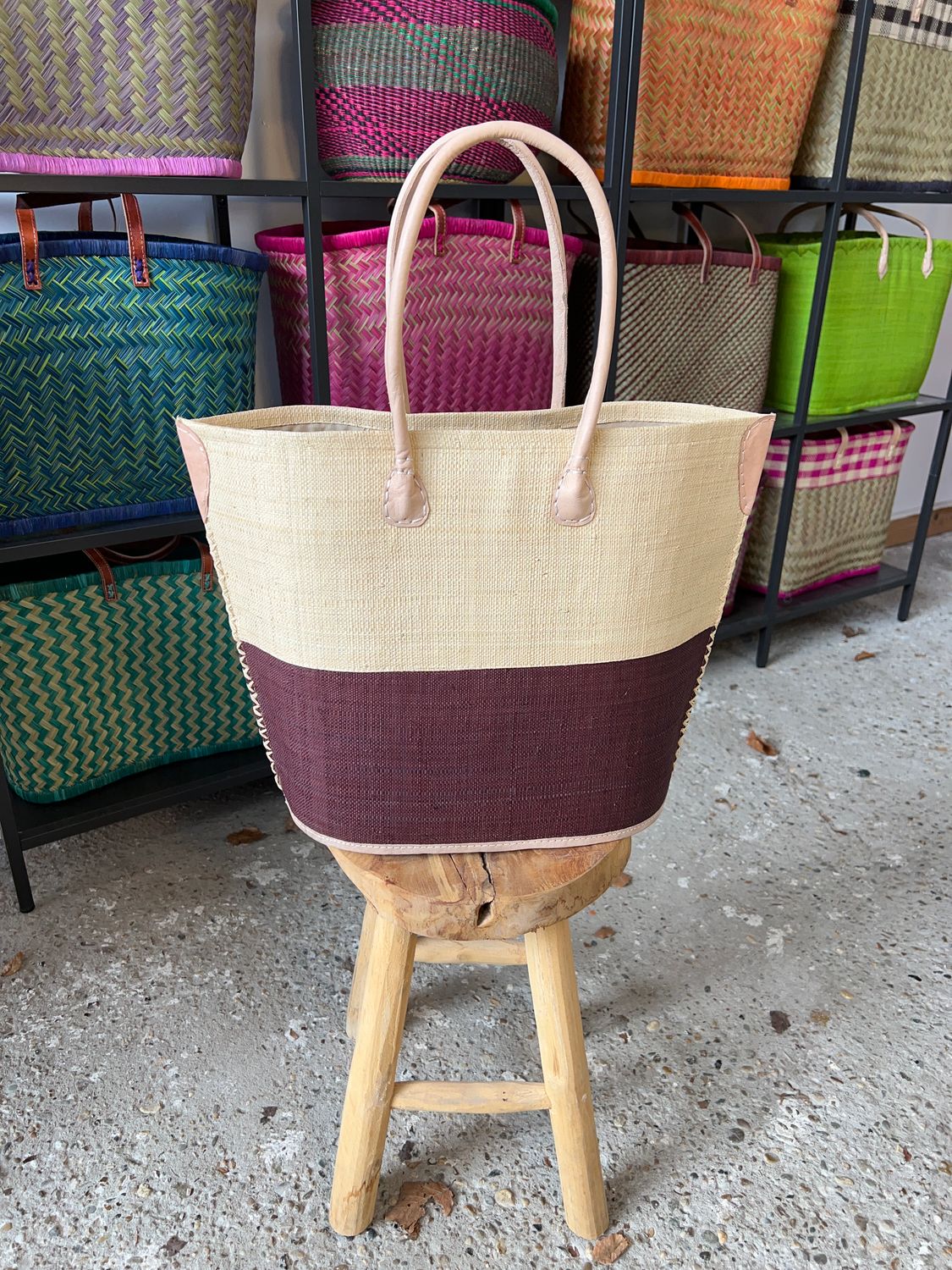 Burgundy - Handmade (boodschappen) tas