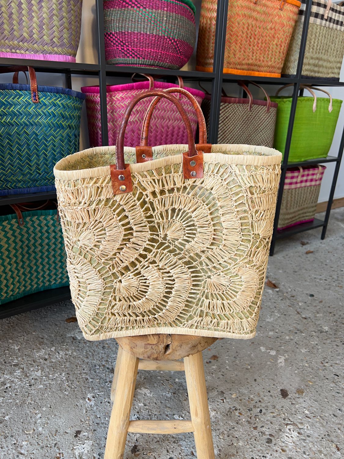 Ibiza Bloom - Handmade (boodschappen) tas