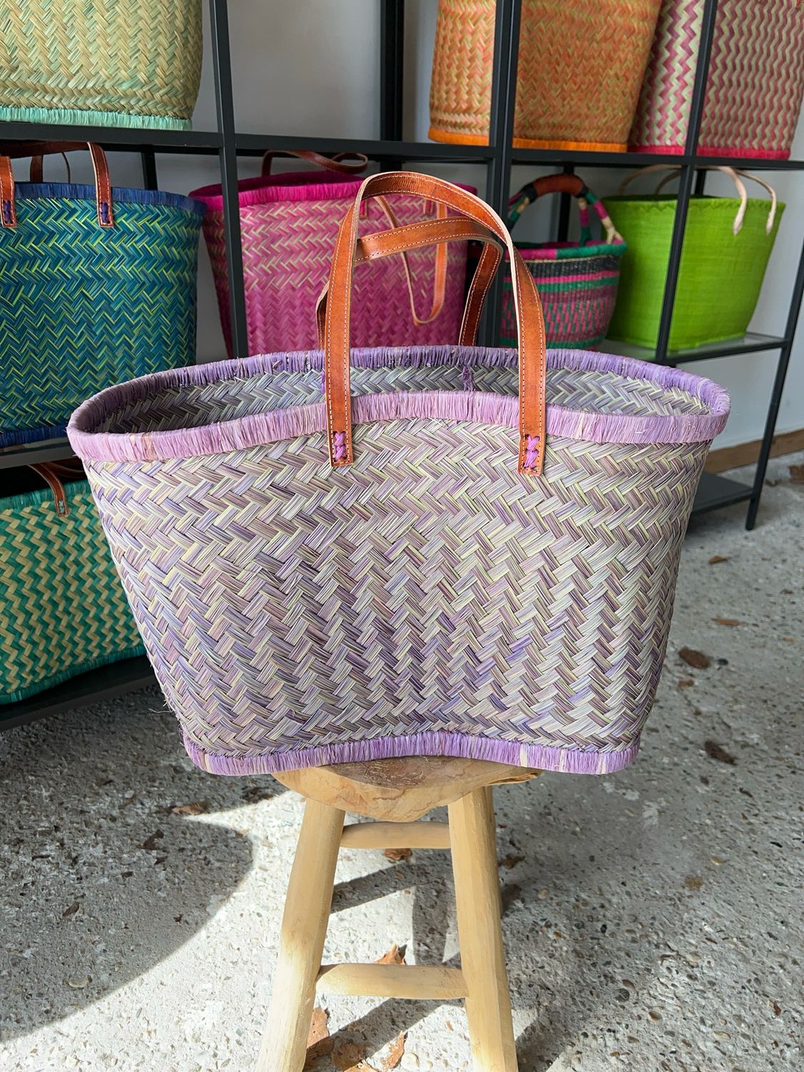 Lavender Field - Handmade (boodschappen) tas