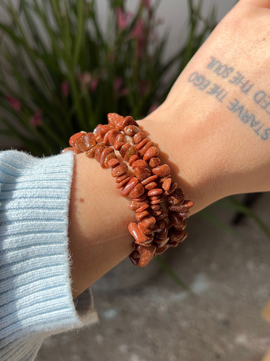 Goudsteen Splitarmband (synthetisch)