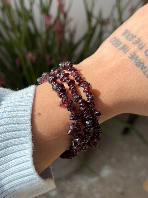 Granaat Splitarmband