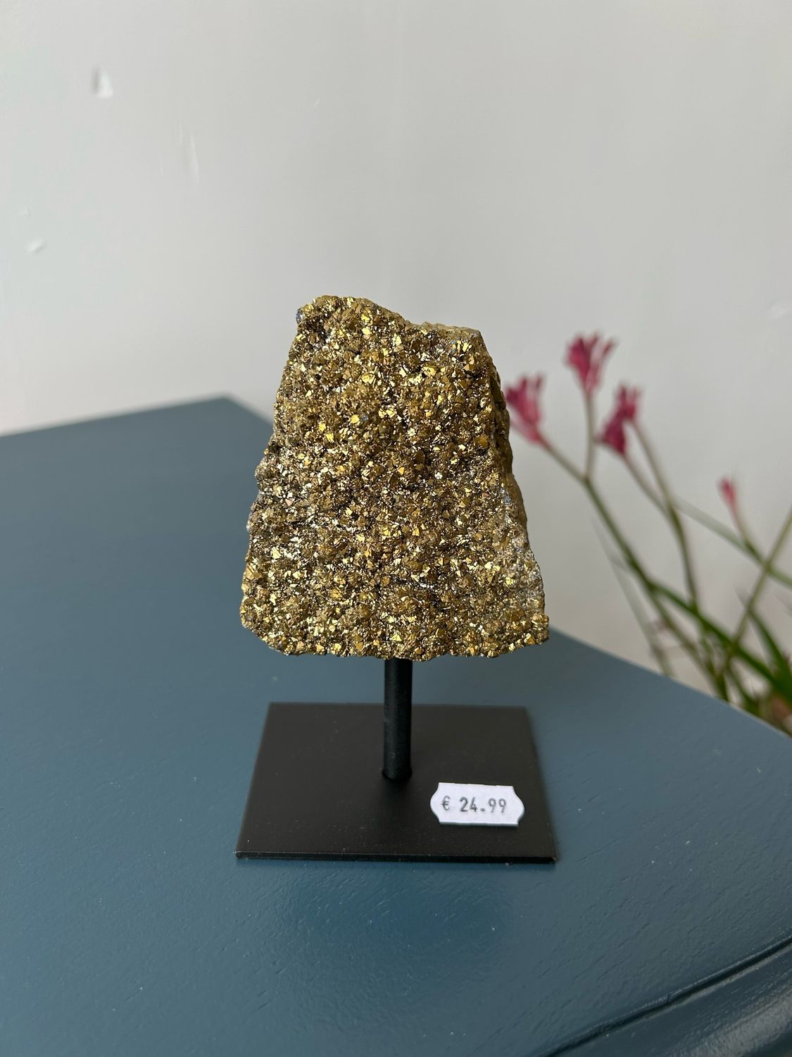 Amethist met goudkleurige coating