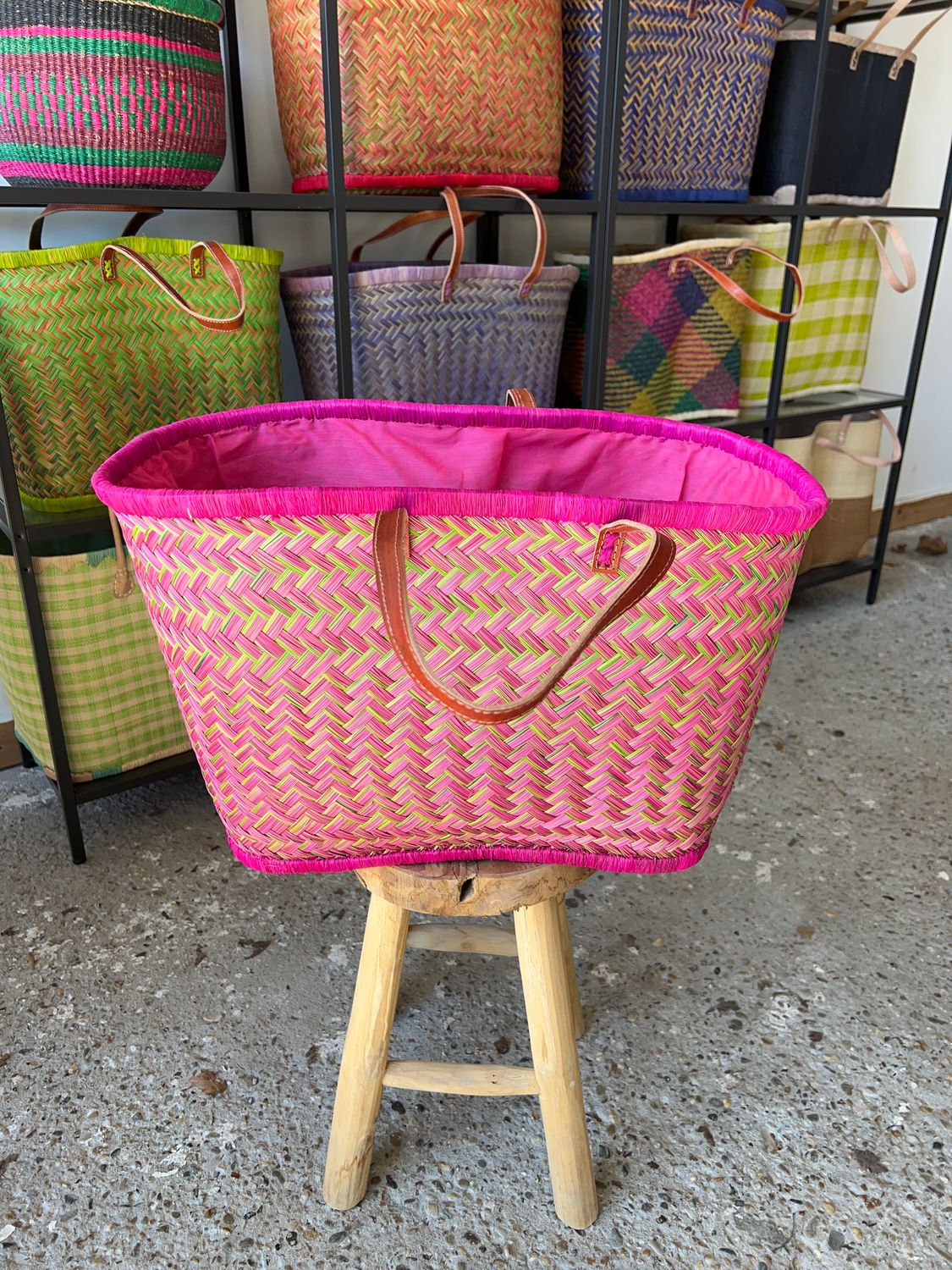 Pink Tourmaline - Handmade (boodschappen) tas