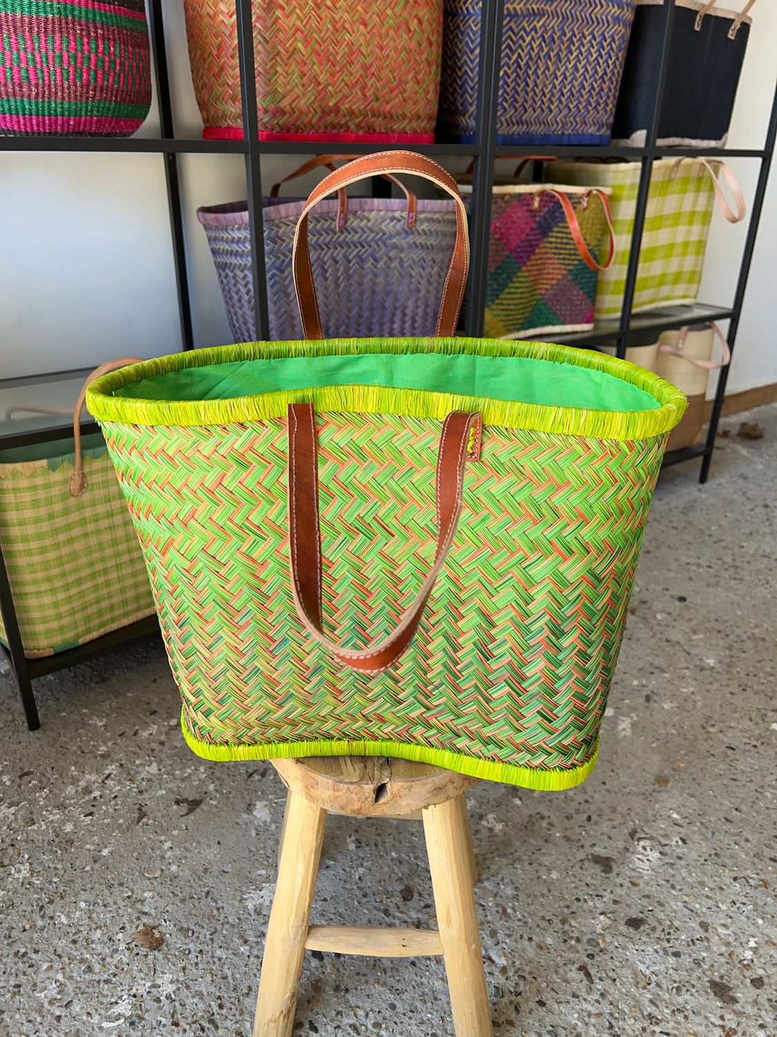 Neon G  - Handmade (boodschappen) tas