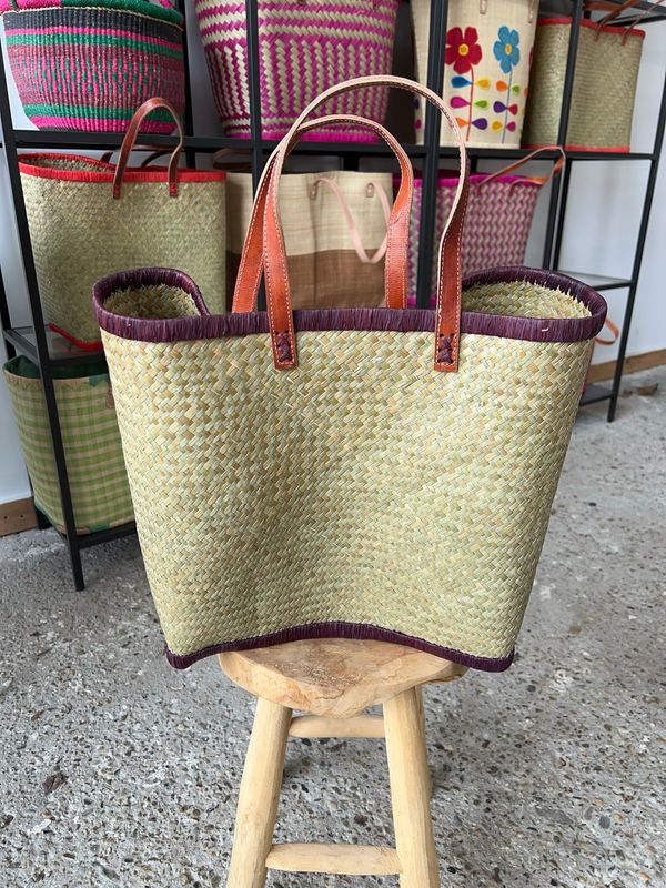 Basic Burgundy - Handmade (boodschappen) tas