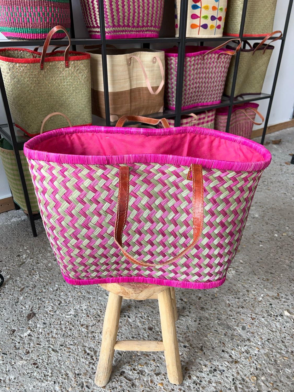 Raspberry - Handmade (boodschappen) tas