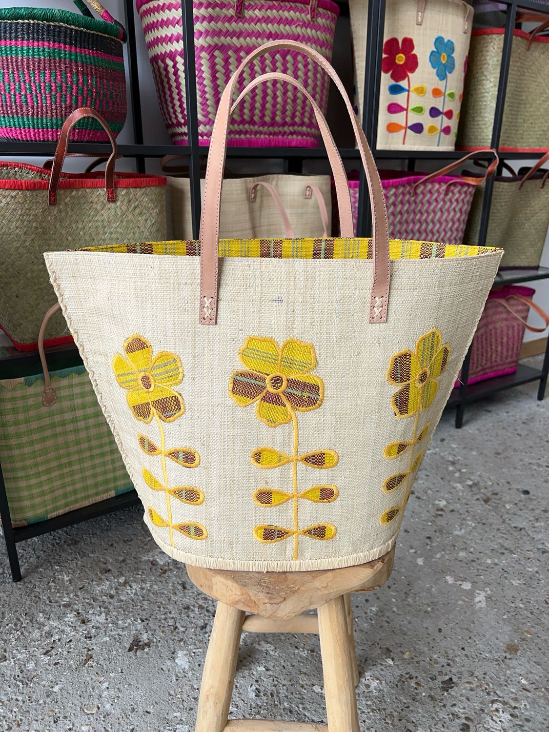 Sunflower ?- Handmade (boodschappen) tas
