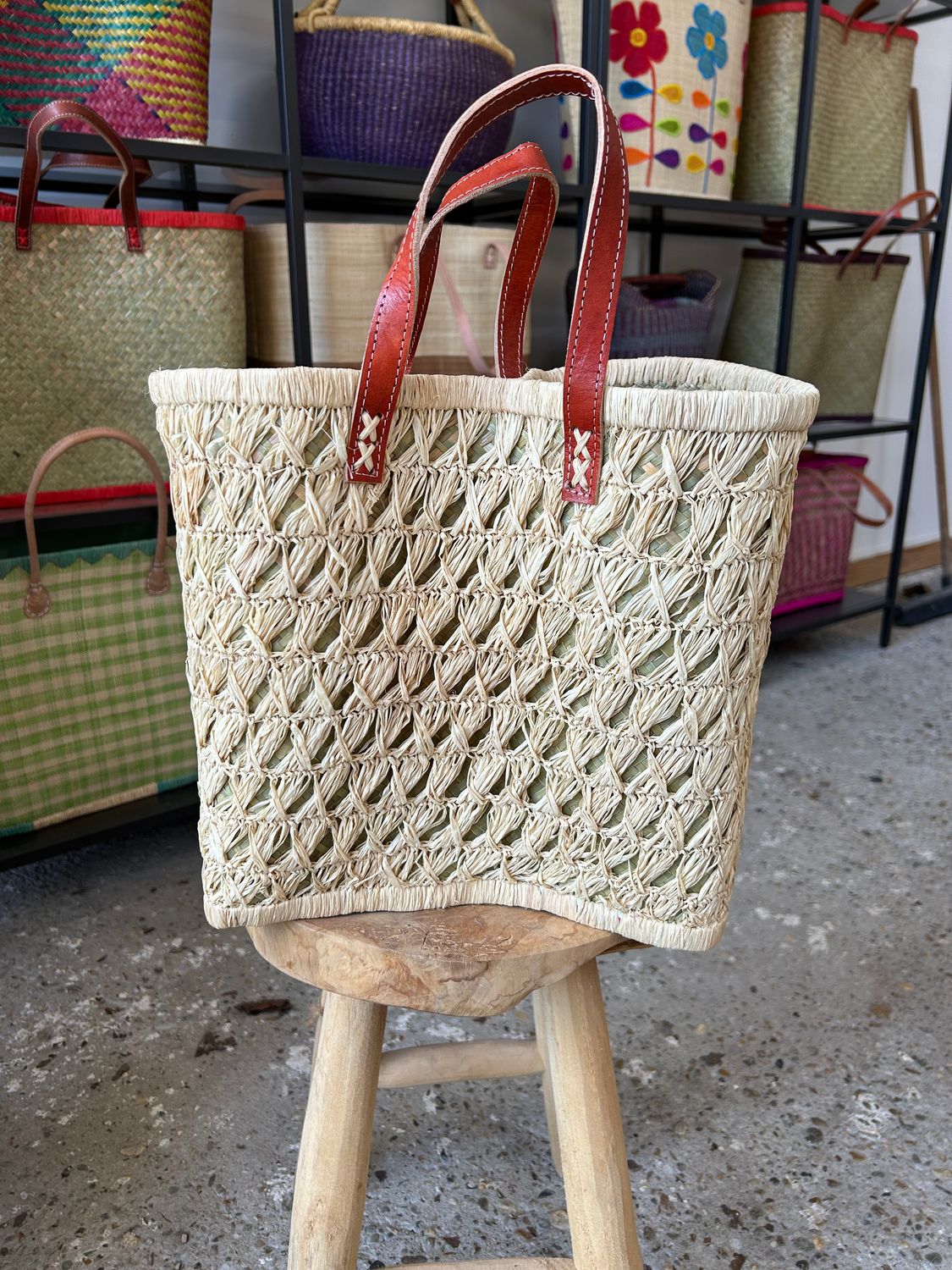 Ibiza Feather - Handmade (boodschappen) tas