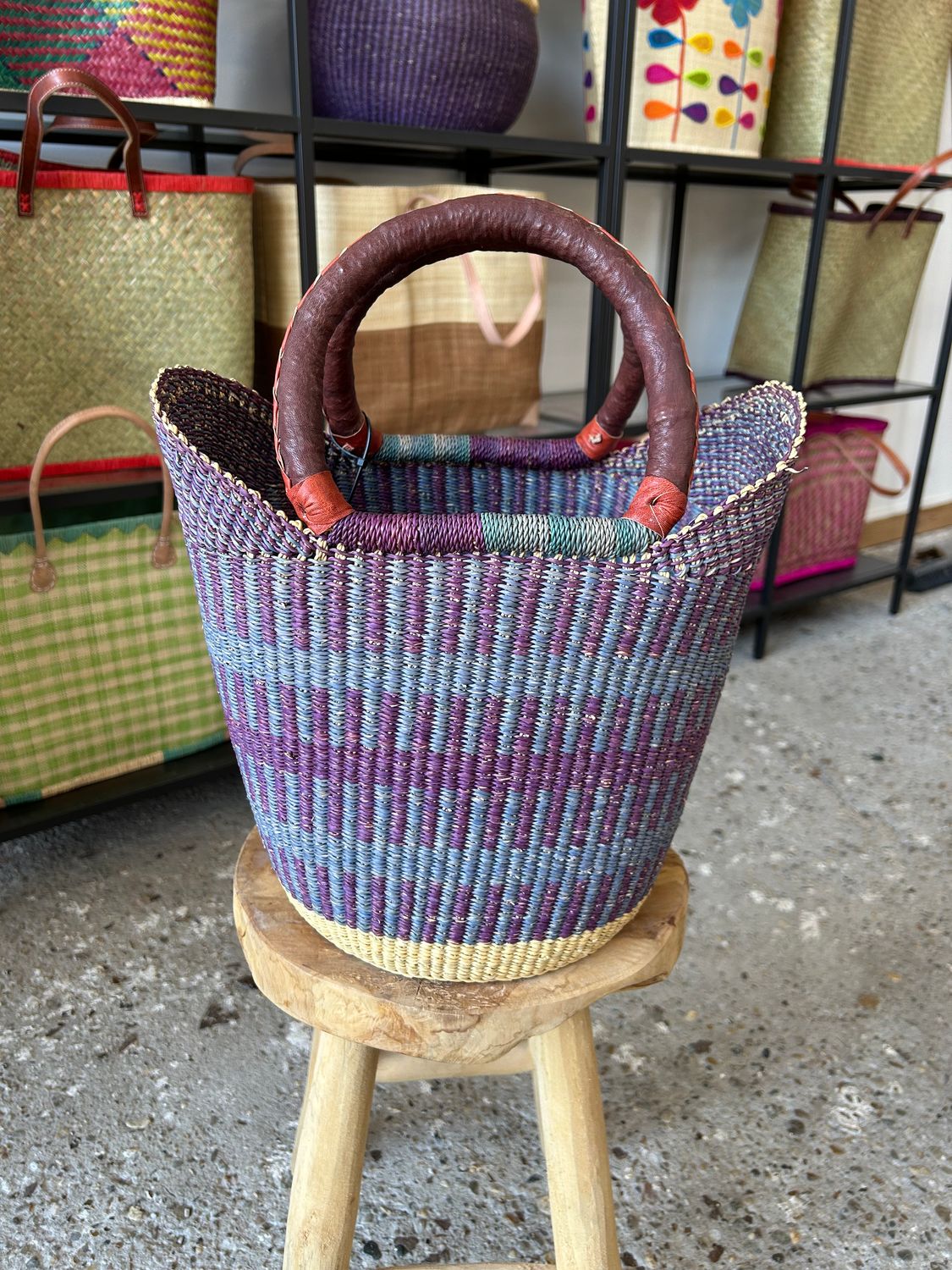 Purple Harmony - Handmade (boodschappen) tas