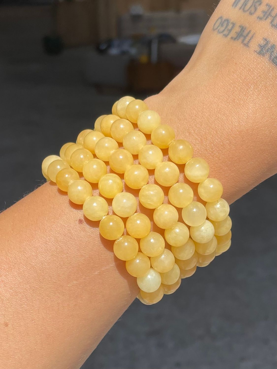 Gele calciet armband 8mm (zonnig, creativiteit, levenslust) Gele calciet armband 8mm (zonnig, creativiteit, levenslust)