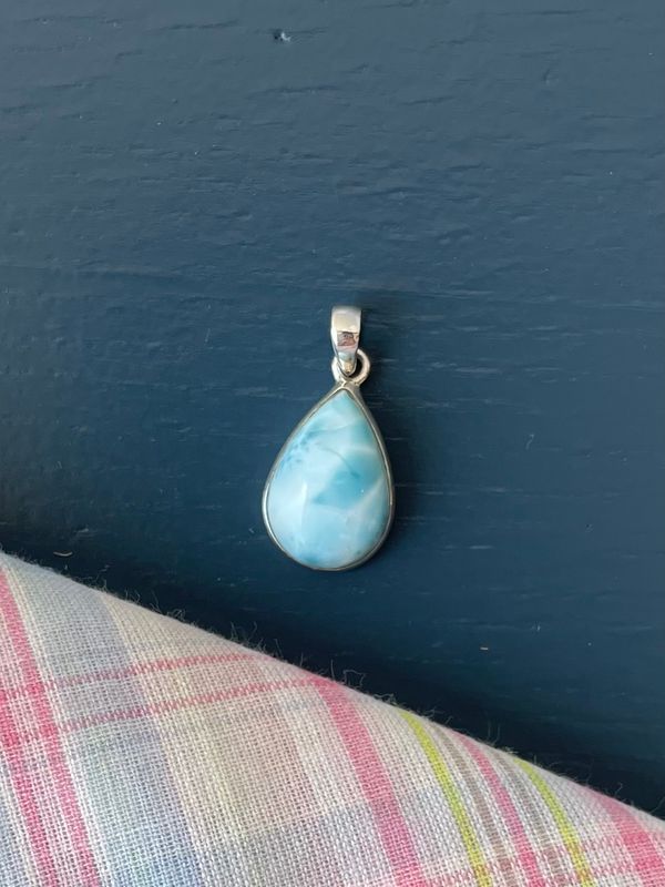 Larimar Zilveren Hanger (zilver 925)