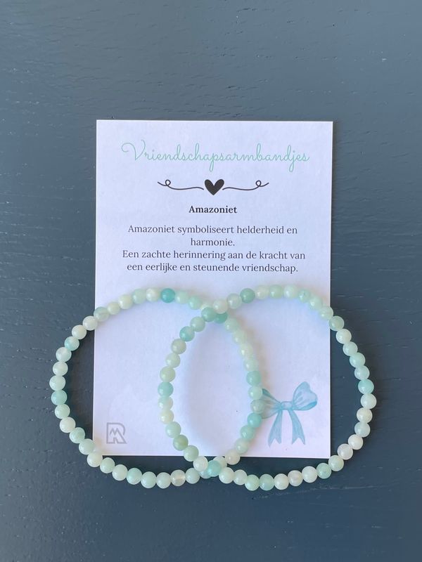 Vriendschap Armbandjes - Amazoniet 4mm