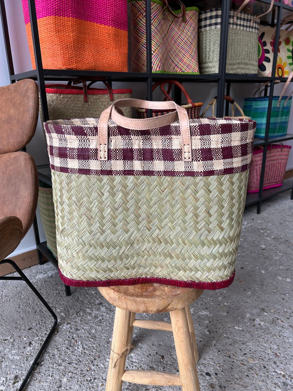 Picnic Burgundy - Handmade (boodschappen) tas Picnic Burgundy - Handmade (boodschappen) tas