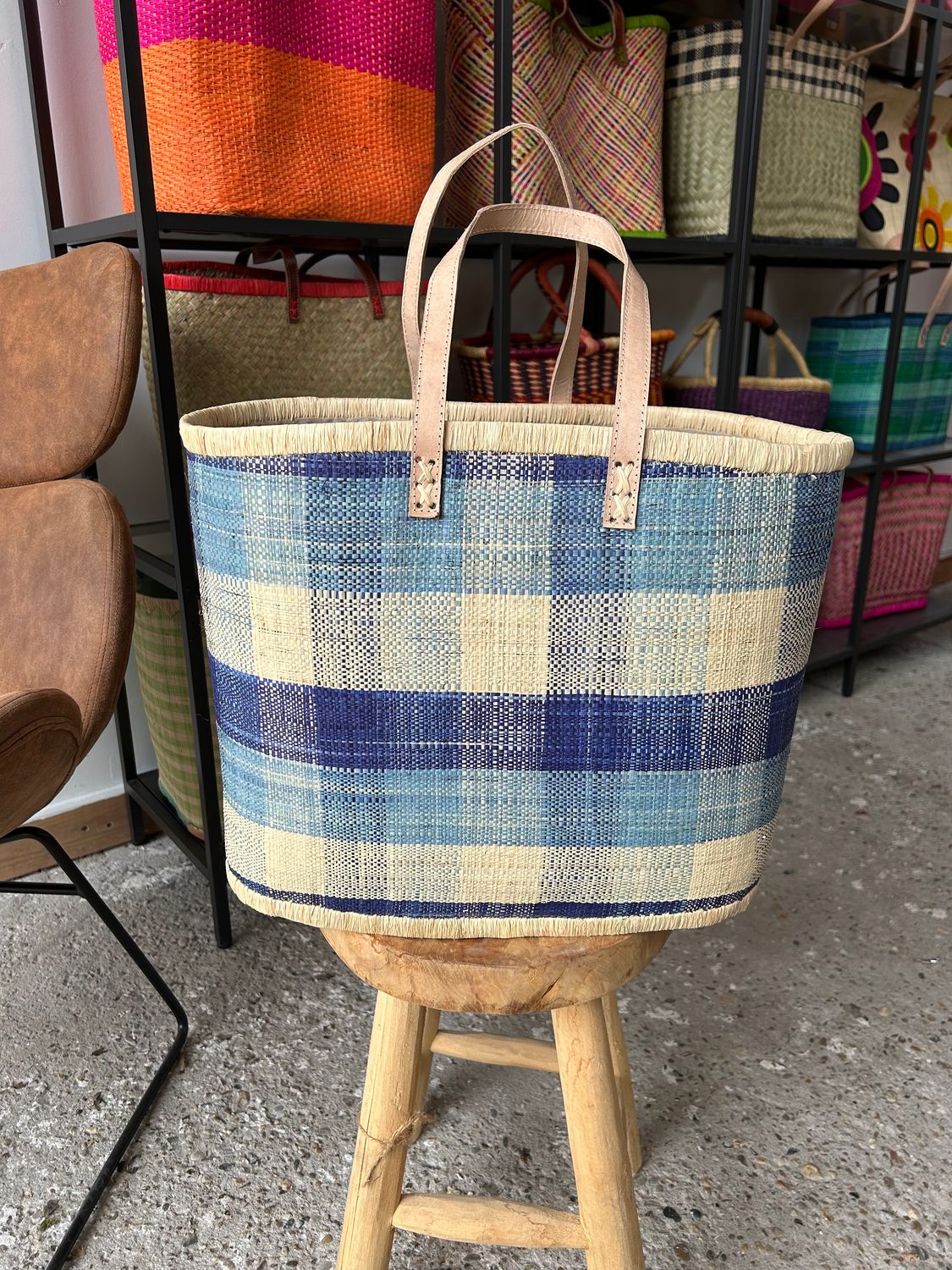 Soft Marine Picnic - Handmade (boodschappen) tas Soft Marine Picnic - Handmade (boodschappen) tas