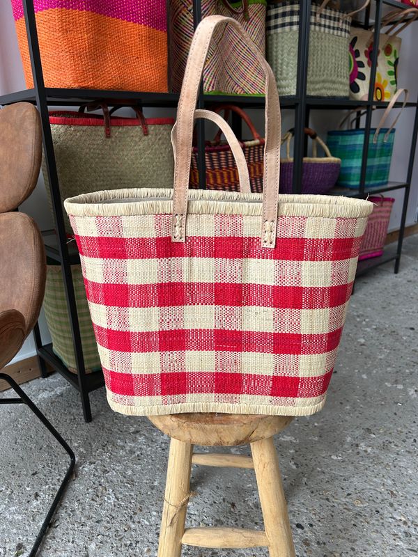 Soft Cherry Picnic - Handmade (boodschappen) tas