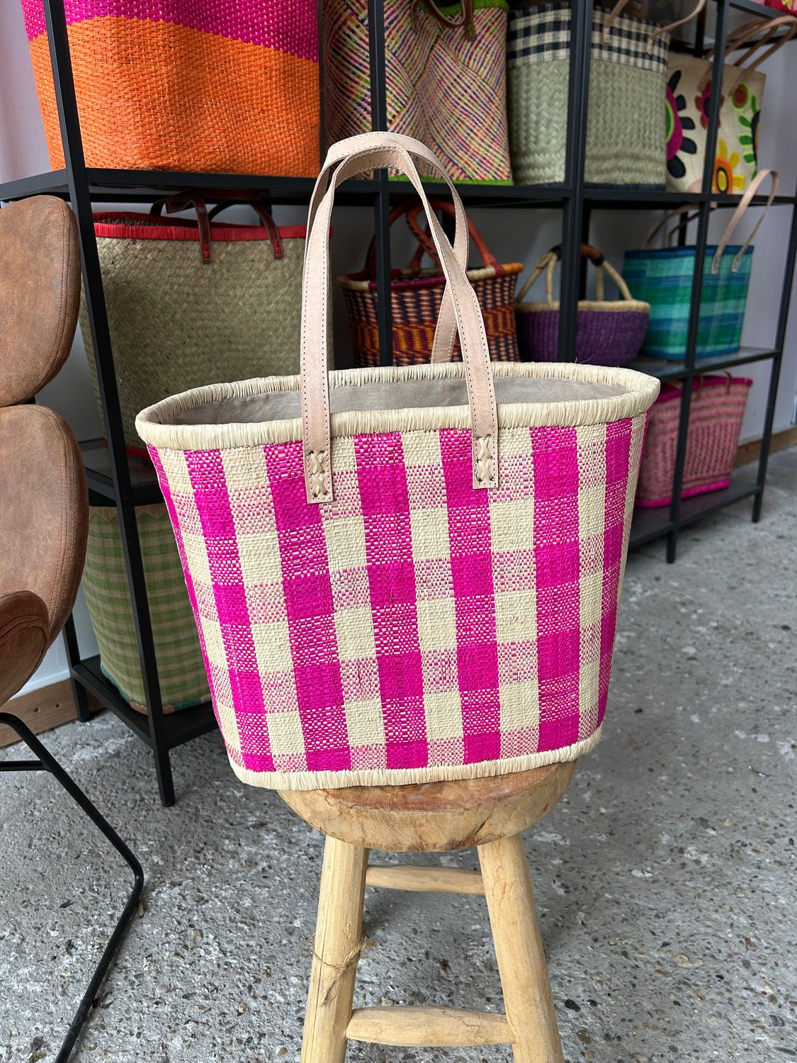 Soft Pink Picnic - Handmade (boodschappen) tas Soft Pink Picnic - Handmade (boodschappen) tas