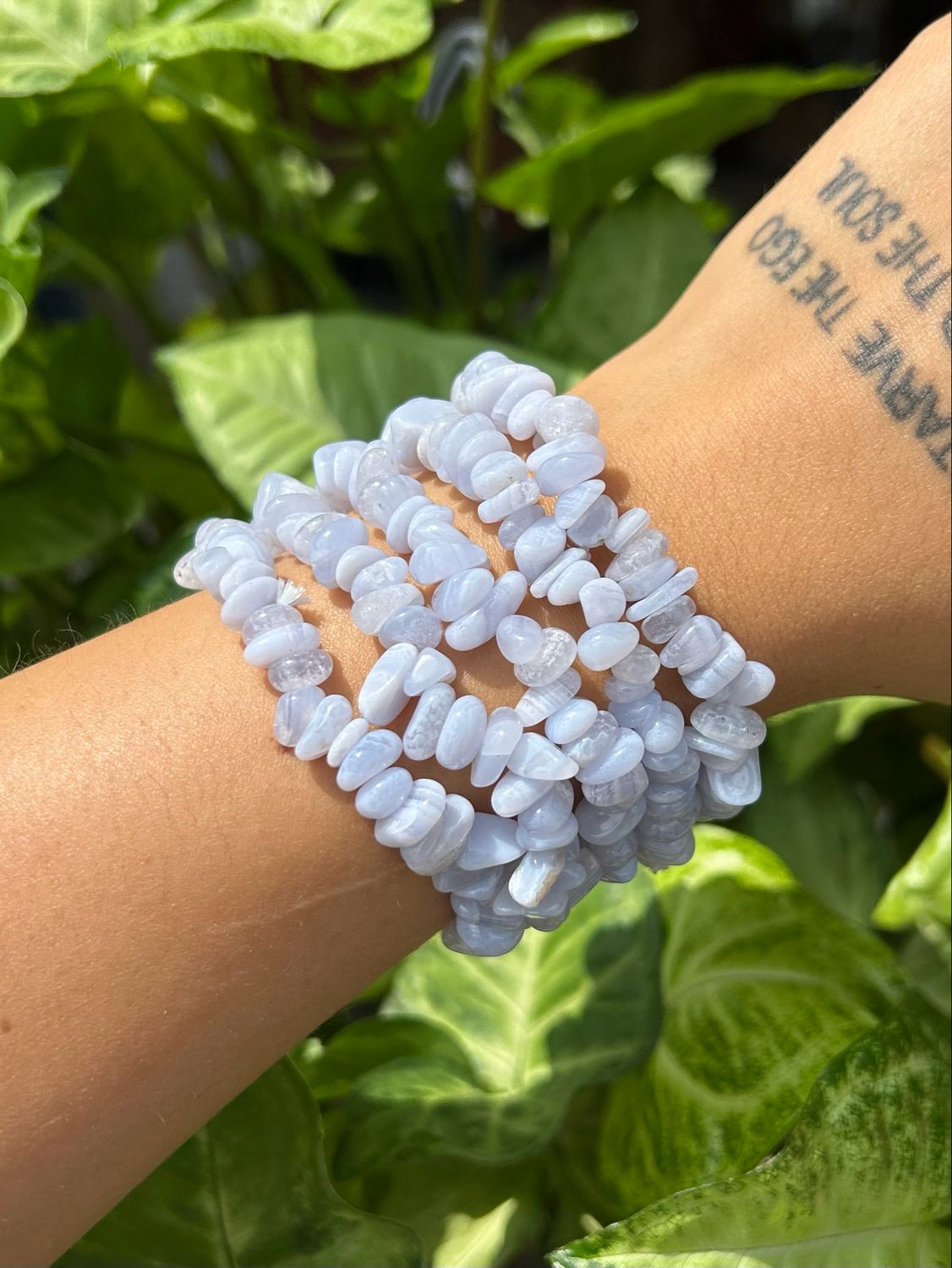 Blue lace agate A Splitarmband Blue lace agate A Splitarmband