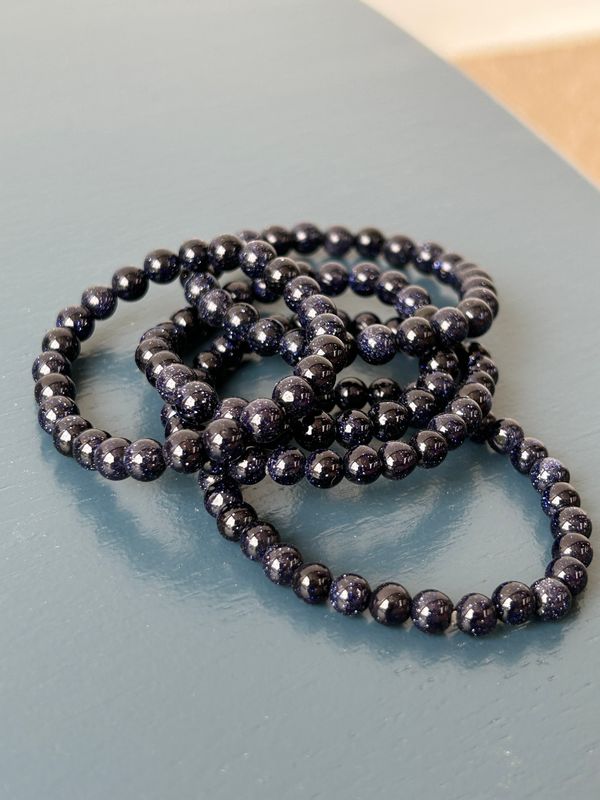 Kinder armband blauwe goudsteen *man made (6mm) Kinder armband blauwe goudsteen *man made (6mm)