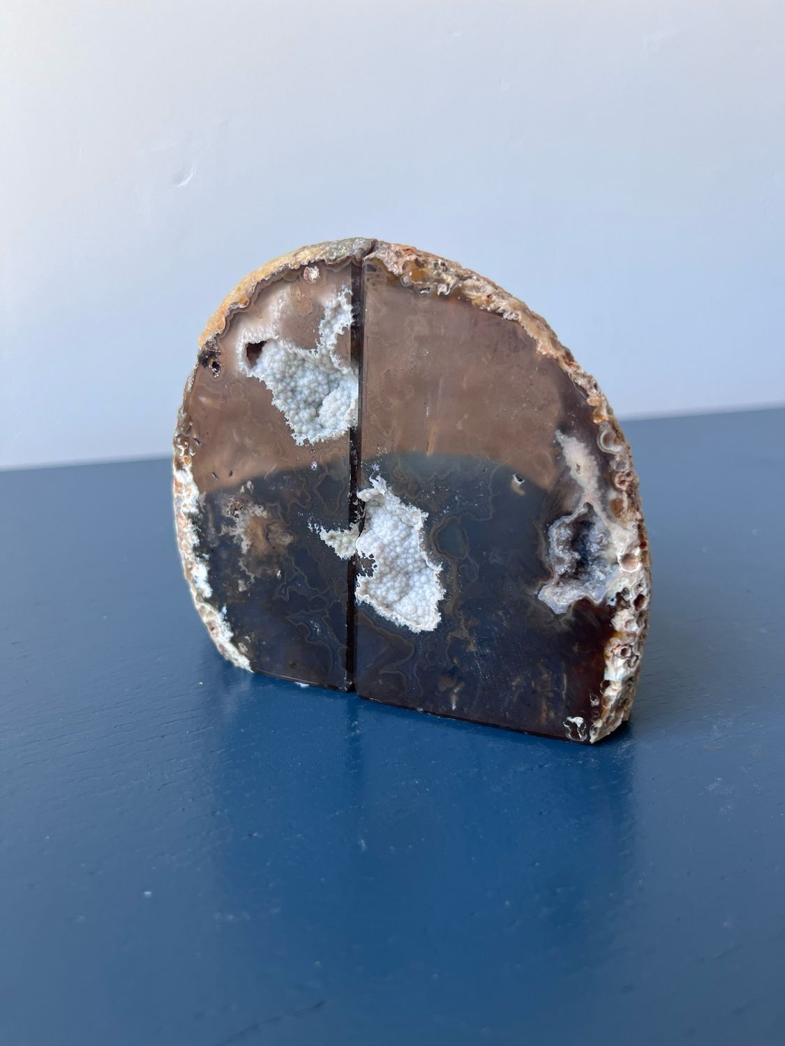 Druzy agaat boekensteun Druzy agaat boekensteun