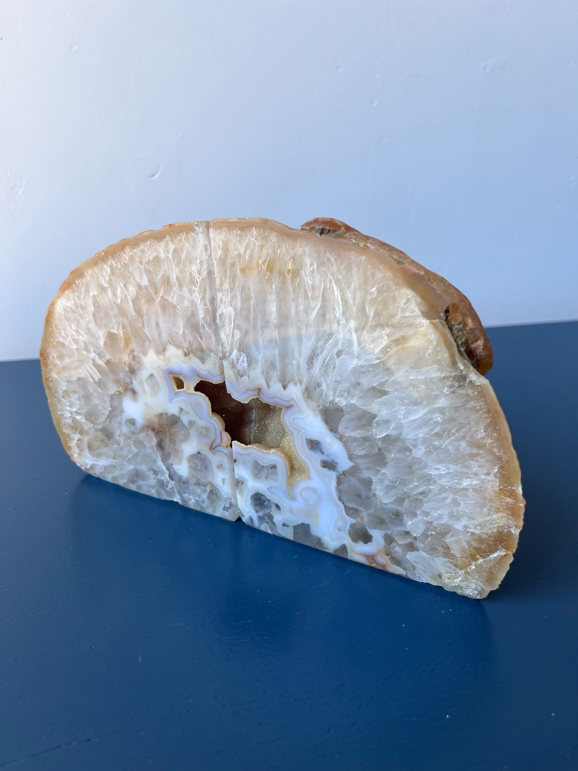Druzy agaat boekensteun Druzy agaat boekensteun